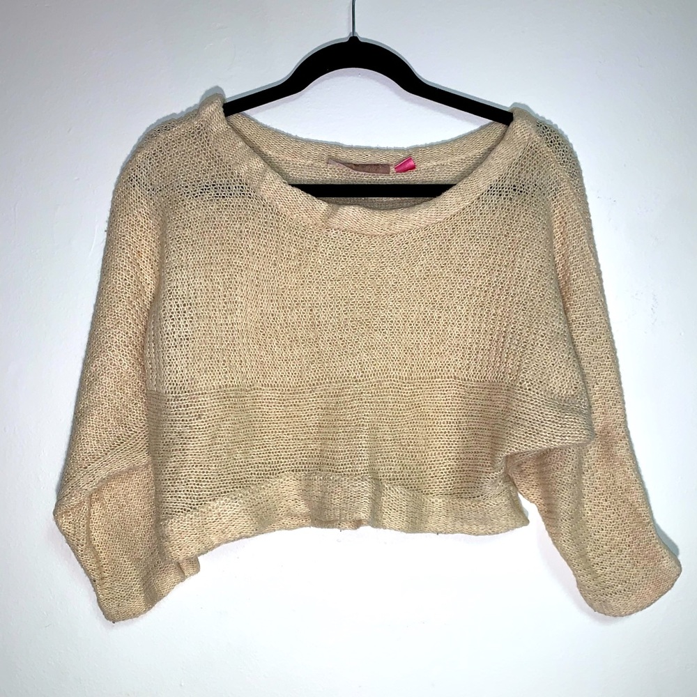 Beige Cropped Sweater